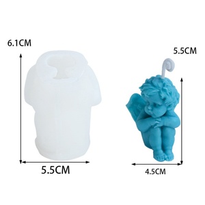 Molde de Silicona 3D con Forma de Ángel para Velas Aromáticas, 5 Estilos, para Decoración del Hogar - Product Image 5