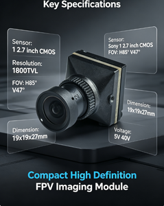 1800TVL FPV <b>Camera</b> Sony 1 2.7 CMOS Sensor 5V 40V Wide Angle H85 V47 <b>Mini</b> FPV <b>Camera</b> 19 19 27mm For Drone - Product Image 5