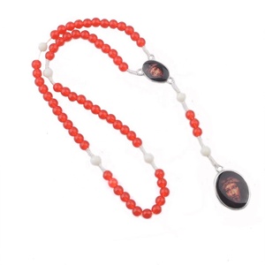 <span class=keywords><strong>Rosario</strong></span> Católico de la Sagrada Cara de Jesús con Medalla y Cordón, <span class=keywords><strong>Rosario</strong></span> del Precioso Sangre en Cuerdas - Product Image 4