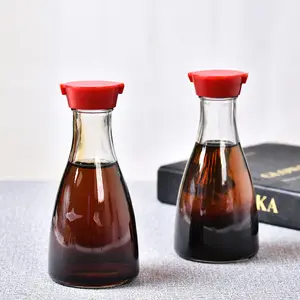 ユニークな150mlキッコーマンガラス醤油ボトルオイルビネガーガラスボトル、スクリュートップ付き