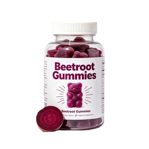 Gummies de Betterave - Supplément Énergétique à l'Oxyde Nitrique et à l'Extrait de Pépins de Raisin, Poudre de Betterave pour le Soutien de la Santé - Product Image 1
