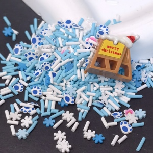 Nouveau créatif 500g noël thème polymère argile tranches flocon de neige patte fleurs chaud doux argile arrose bricolage fournitures Nail Art décor - Product Image 6