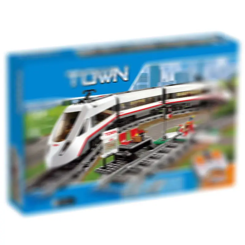 40015 650pcs/set Compatible City Create Expert 60051 02010 High-Speed Passenger Train Building Blocks Kids Toys For Children Gif
