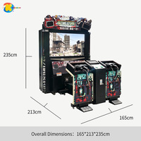 Nouvelle machine de tir au laser d'arcade, jeu de tir aux extraterrestres à pièces, avec construction métallique et prise en charge de la langue anglaise