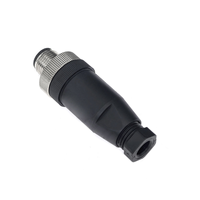 Connecteur de câble M12 étanche IP67 surmoulé, boîtier métallique aviation 2/3/4/5/6/8/12/17 broches 2A-16A pour applications industrielles et éclairage LED