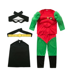 Gran oferta de disfraces de Halloween o Carnaval de superhéroe muscular de manga larga de alta calidad para niños - Product Image 1