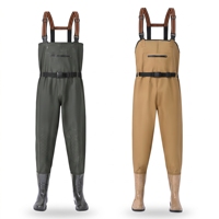 Celana Wader ATV PVC Pria Semua Musim 5 Lapis Anti Air Bernapas dengan Potongan Anatomi yang Diperkuat Teknik Cetak Plus Size Fly