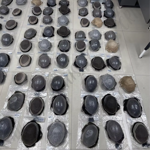 Tahan lama 100% rambut Indian Virgin penuh renda lurus tampilan rambut palsu yang realistis untuk pria Sistem rambut yang tidak dapat terdeteksi - Product Image 5