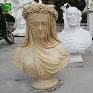 Famosa Estatua de la Doncella Velada de Mármol Blanco Chino Hecha a Mano, <span class=keywords><strong>Escultura</strong></span> Tradicional de Busto de Mujer <span class=keywords><strong>en</strong></span> Stock - Product Image 4
