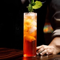 Bar Restaurant Accueil Tasses transparentes Mince Réutilisable Highball Verre Froid Longue Boisson Eau Cocktail Verres