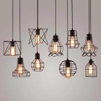 Lustre en fer de style industriel rétro, LED noir, pour la maison, le bureau, l'entrepôt, style nordique moderne minimaliste, abat-jour en verre