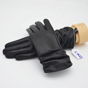 Meilleures ventes Gants en cuir de mouton à la mode pour femmes Mitaines d'<span class=keywords><strong>hiver</strong></span> chaudes avec écran tactile Style uni pour une utilisation quotidienne en extérieur - Product Image 4