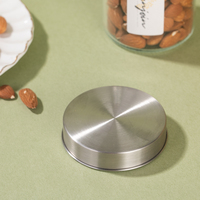 Pot de conservation alimentaire en verre borosilicate à large ouverture de 280 ml avec couvercle en acier inoxydable, conçu pour la fraîcheur des noix et des confitures