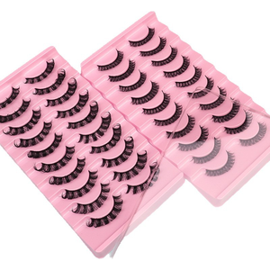 Lot de 10 paires de faux cils épais et bouclés style russe, naturels, de 6 à 18 mm – Collection très prisée - Product Image 1