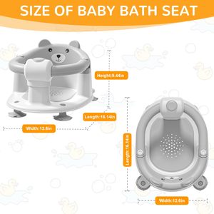 Siège de <span class=keywords><strong>bain</strong></span> souple antidérapant pour bébé, siège de <span class=keywords><strong>bain</strong></span> pour tout-petit avec ventouses, chaise de <span class=keywords><strong>bain</strong></span> pour nourrisson - Product Image 6