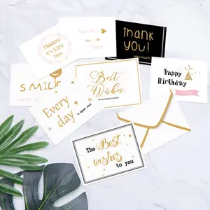 Carte message pliable "thank you" de vœux pour invités, accessoire de décoration, carte d'invitation de mariage, pour cadeaux, 10 pièces