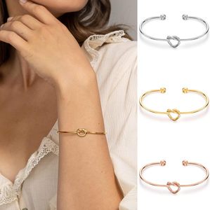 Bracelets en acier inoxydable plaqués <span class=keywords><strong>or</strong></span> 18 carats, nœud d'amour éternel, bracelet infini, bracelet en <span class=keywords><strong>or</strong></span> pour femmes - Product Image 4