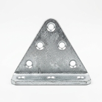 En gros, Série Zero Sixty-Six, Plaque d'angle de porte en acier en forme de L à 8 trous, électrogalvanisée et galvanisée à chaud