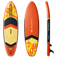 Planche de paddle gonflable en gros 335x91x15cm, 36 pouces de large, kit familial de yoga DWF Drop Stitch avec pompe à manomètre, OEM CE BSCI Septembre