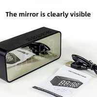 Grenzüberschreitender Mini-Plastik-Wecker Kabellos mit Lautsprecher FM-Radio Sprachansage Böhmisches Design Lithium-Batterie-Betrieb