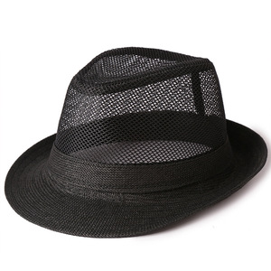 Người Đàn Ông Thoáng Khí Fedora <span class=keywords><strong>Hat</strong></span> Lưới Nhanh Chóng Khô UV Bảo Vệ Panama Jazz Mũ Rơm - Product Image 4
