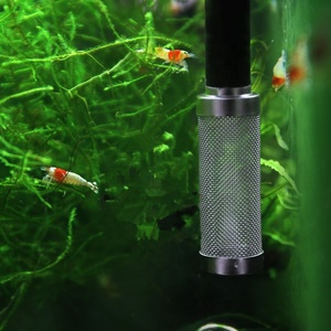 กระบอกเข้าไปในตัวกรองตาข่ายพอร์ตดูด,ปลอกแขนป้องกันน้ำเข้าสแตนเลสถังปลาหน้าจอตัวกรองโลหะสำหรับตู้ปลา - Product Image 5