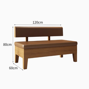 Conjunto de Mesa y Sillas de Madera Natural para Bistro, Solución de Asientos para Restaurantes Japoneses, Sofá Verde Bosque - Product Image 6
