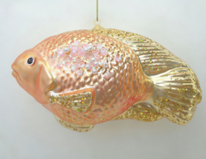 เครื่องประดับตกแต่งคริสต์มาสรูปปลาทองประดับมุกและเพชร พร้อมตกแต่งด้วยปลาเขตร้อนประดับเพชรหลากสี - Product Image 4
