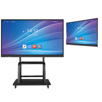 Tableau blanc interactif LED 4K ZDHQ de 85 pouces avec fonction tactile 20 points et projecteur Android+Windows OS pour une utilisation en classe