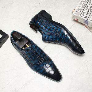 High-Quality Men's Engraved Oxford Shoes Genuine Leather <b>Pointed</b> <b>Toe</b> Design Ideal for Business Formal Wear - Product Image 1