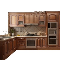 Armoire de cuisine en bois massif MDF moderne de luxe, prix d'usine 2023