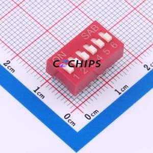 BSE06GR DIP Switch Through hole Component (THT),P=2.54mm Switch Single Pole Single Throw 2.54mm 25mA 24V - Product Image 1