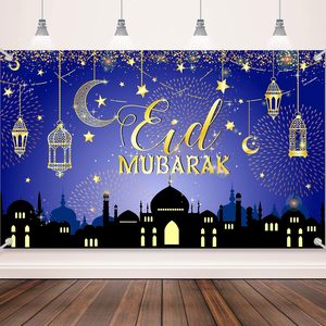 Toile de fond islamique personnalisable pour l'Aï<span class=keywords><strong>d</strong></span>, Eid Mubarak, lune dorée, calligraphie <span class=keywords><strong>arabe</strong></span> pour <span class=keywords><strong>d</strong></span>écorations de fête, bannière de fête de l'Aï<span class=keywords><strong>d</strong></span> Ramadan - Product Image 4