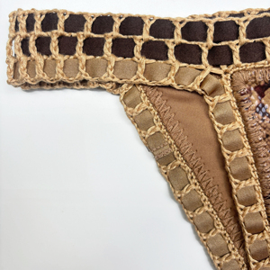Top Bikini all'Uncinetto Fatto a Mano con Perline Verde Smeraldo, Laccio da Donna, Stile Boho, per Mare, Resort, Vacanze, Feste, OEM - Product Image 5