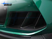 Couvre-prise d'air avant en fibre de carbone sèche style R44 avec double ailette pour BMW G80 M3 G8X G82 G83 M4 Competition