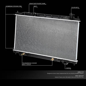 Radiateur compatible pour <span class=keywords><strong>Altima</strong></span> 02-06 pour Maxima <span class=keywords><strong>04</strong></span>-06 Remplacement du radiateur de refroidissement Style d'usine 214103S200 214108J100 CU2415 - Product Image 4