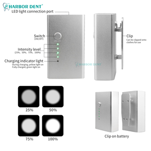 Occhiali Ingrandenti Ergonomici 6x con Lenti Ottiche ad Alta Definizione 350-420mm, Luce LED, Occhiali Chirurgici Dentali con Distanza di Lavoro Regolabile - Product Image 6