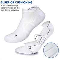 Calcetines Blanco antidérapant athlétique absorbant l'humidité cheville Coolmax Sport chaussettes hommes blanc Polyester chaussettes chaussettes personnalisées automne