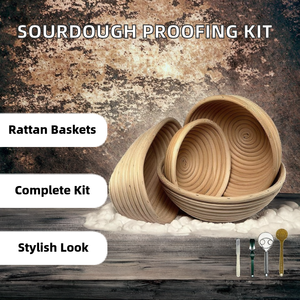 Geling New Design Rattan Eco-Friendly Sourdough Proofing Starter Kit <b>Set</b> Fashionable Bread Fermentation Baskets for Serving - Product Image 2
