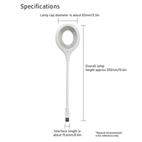 Veilleuse Portable pliable à commande vocale, lampe USB, 3 Modes d'éclairage, anneaux lumineux Super lumineux, lampe de Table intelligente à LED, lampe de bureau