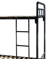 Offres Spéciales moderne, dortoir en métal pour 2 personnes avec lits jumeaux et lits superposés noirs pour enfants et adultes avec escaliers.