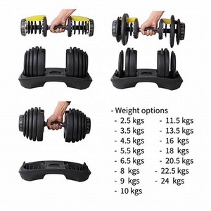 Individuelles Logo <span class=keywords><strong>Fitness</strong></span> Hantelset 52.5LB 90LB 24KG 40KG – Verstellbares Gym-Equipment - Product Image 4