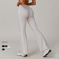 Nude Feeling Pantalon évasé de yoga à jambes larges et serrées, leggings de sport décontractés à taille haute pour la danse