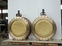 Vanne papillon à bride à engrenage à vis sans fin, tige en acier inoxydable, disque en fonte ductile, vanne pour traitement de l'eau