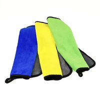 Serviette de voiture en microfibre double face épaissie, plusieurs couleurs au choix, couleur personnalisable, durable, en stock, supporte la personnalisation du logo