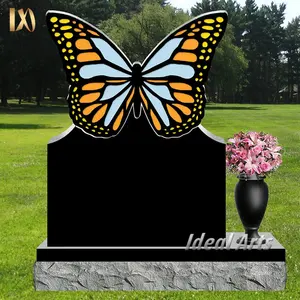 Pierres décoratives papillon, classiques, à bas prix, en granit noir