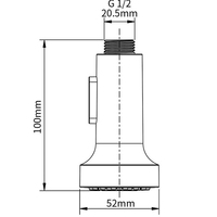 Superhome Robinet de cuisine universel ABS gris anthracite moderne, avec extension de robinet à double vitesse et aérateur multifonction