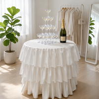 Nappes rondes en satin personnalisables Luchuan pour mariages et événements festifs