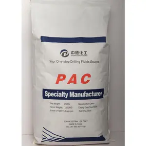 पेट्रोलियम ग्रेड रासायनिक सफेद पाउडर PAC-HV ड्रिलिंग तरल पदार्थ कीचड़ polyanionic सेल्यूलोज उच्च चिपचिपापन