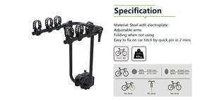 Porte-vélo à billes de remorquage arrière en acier avec système de verrouillage sécurisé - Product Image 3